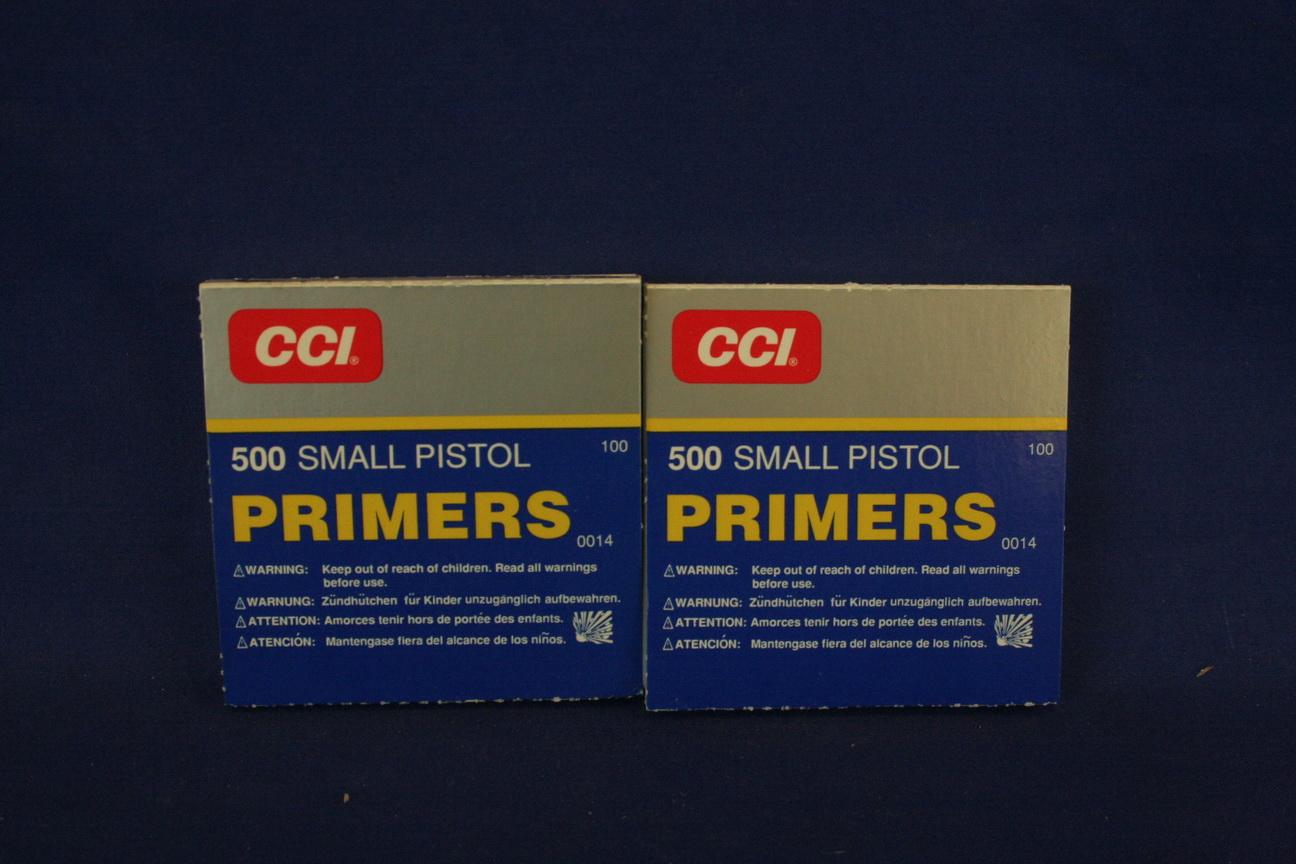 CCI Small Pistol Primers (2 boxes)