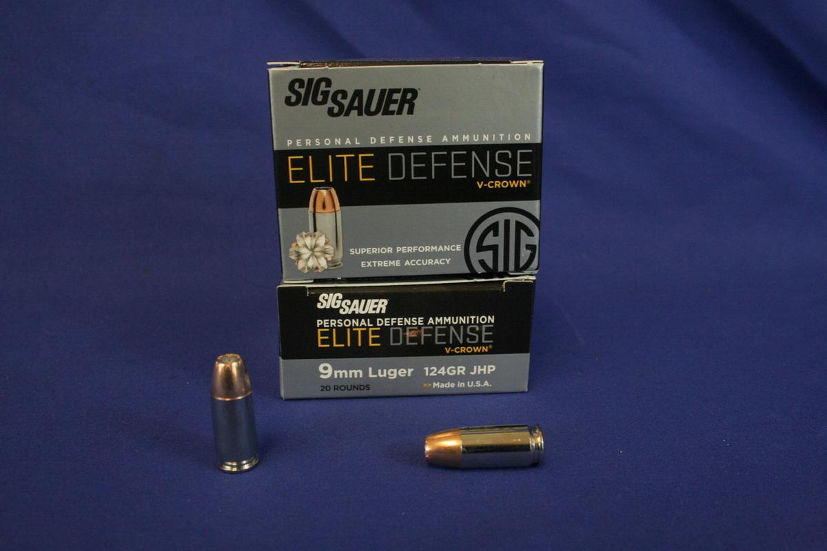 Sig Sauer Elite Defense 9mm Luger Ammo (2 boxes)