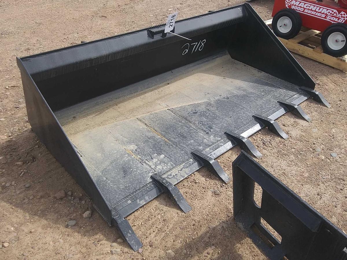 Unused Skid Steer Tooth Bucket, Approx 78"