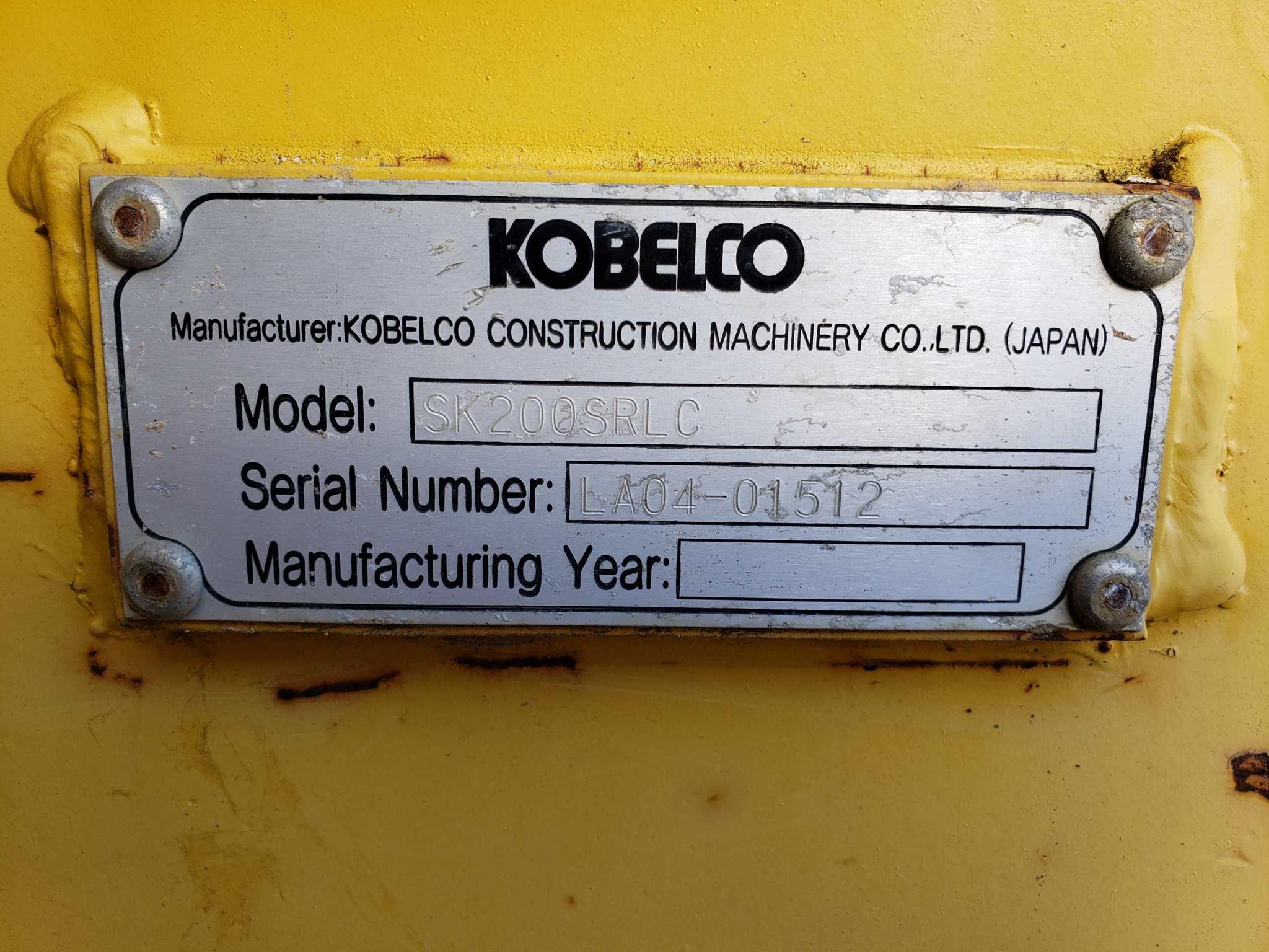 Kobelco Sk200srlc Excavator