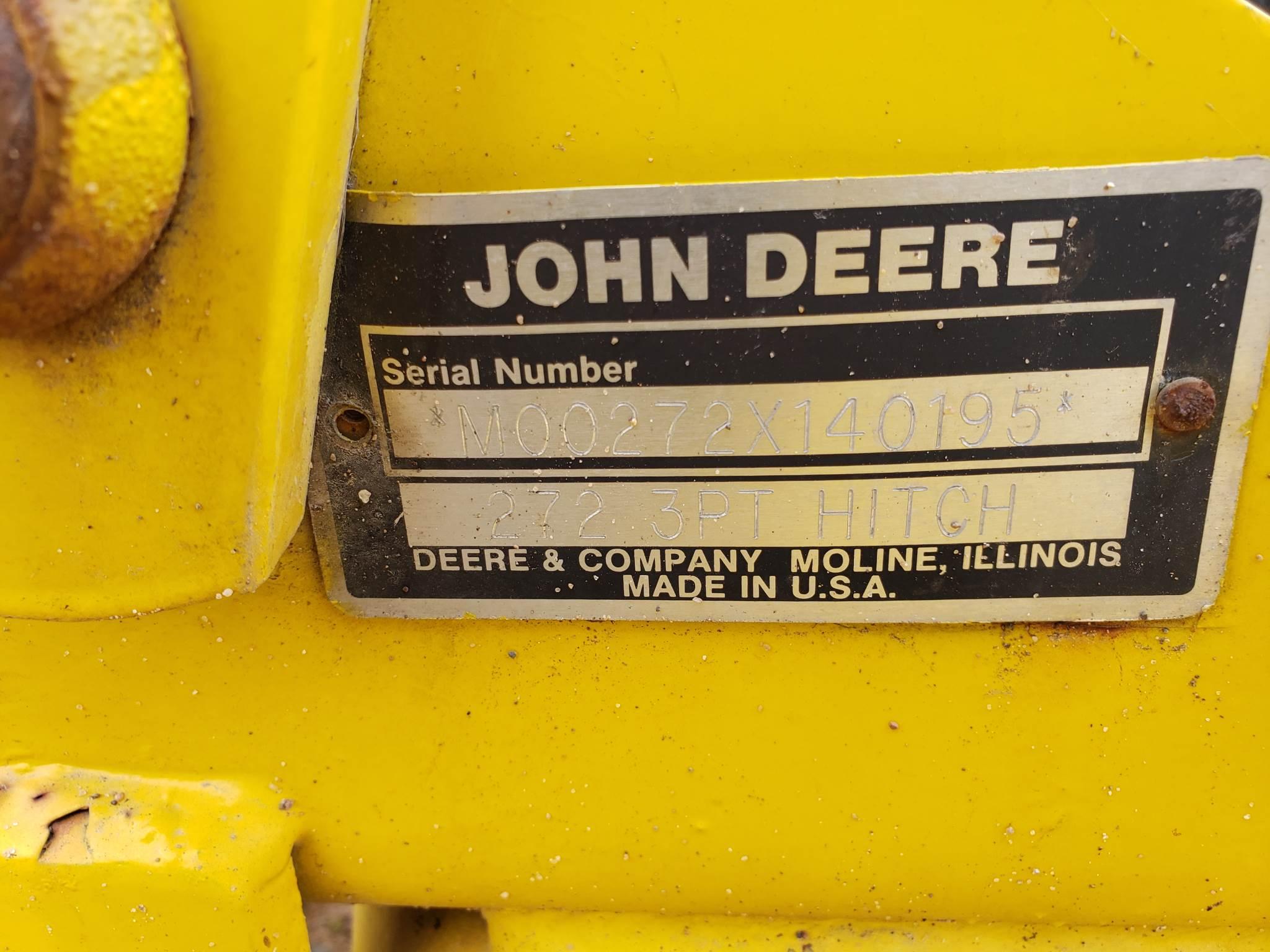 John Deere 272 72" 3pt Pto Grooming Mower