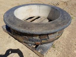 Decorative Concrete Fireplace/flowerbed Circle