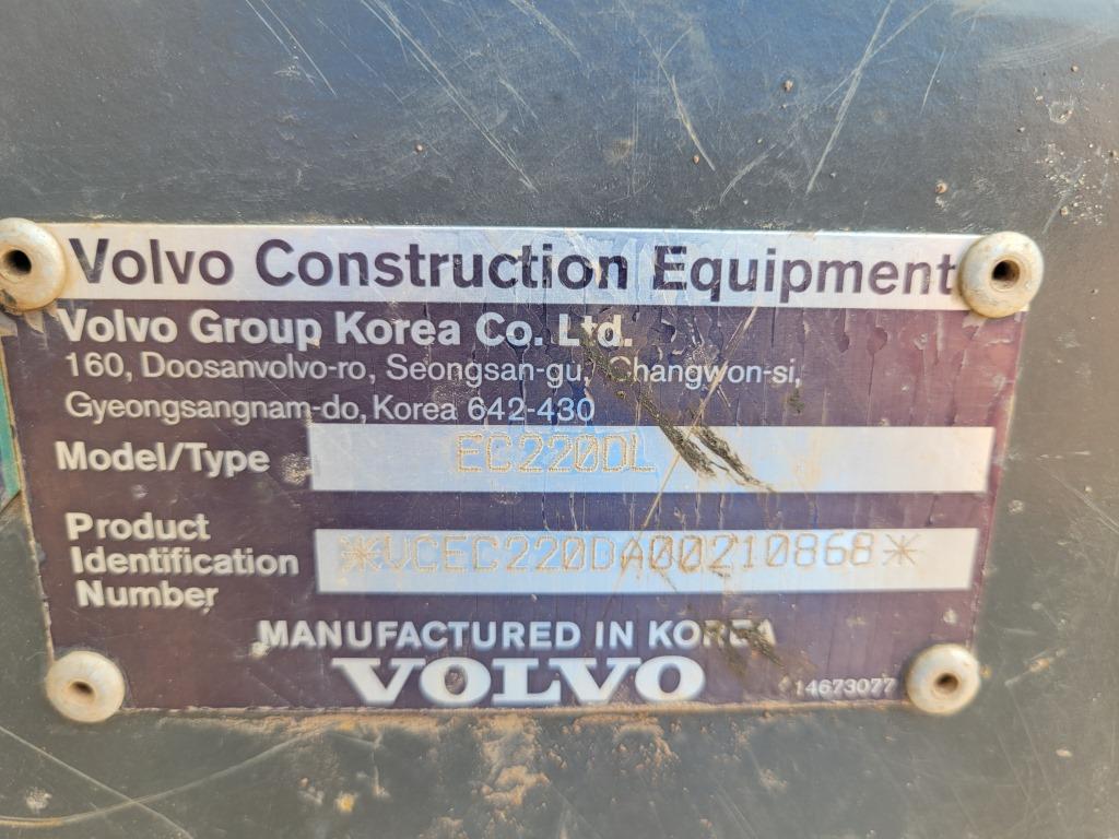 2014 Volvo Ec220dl Excavator