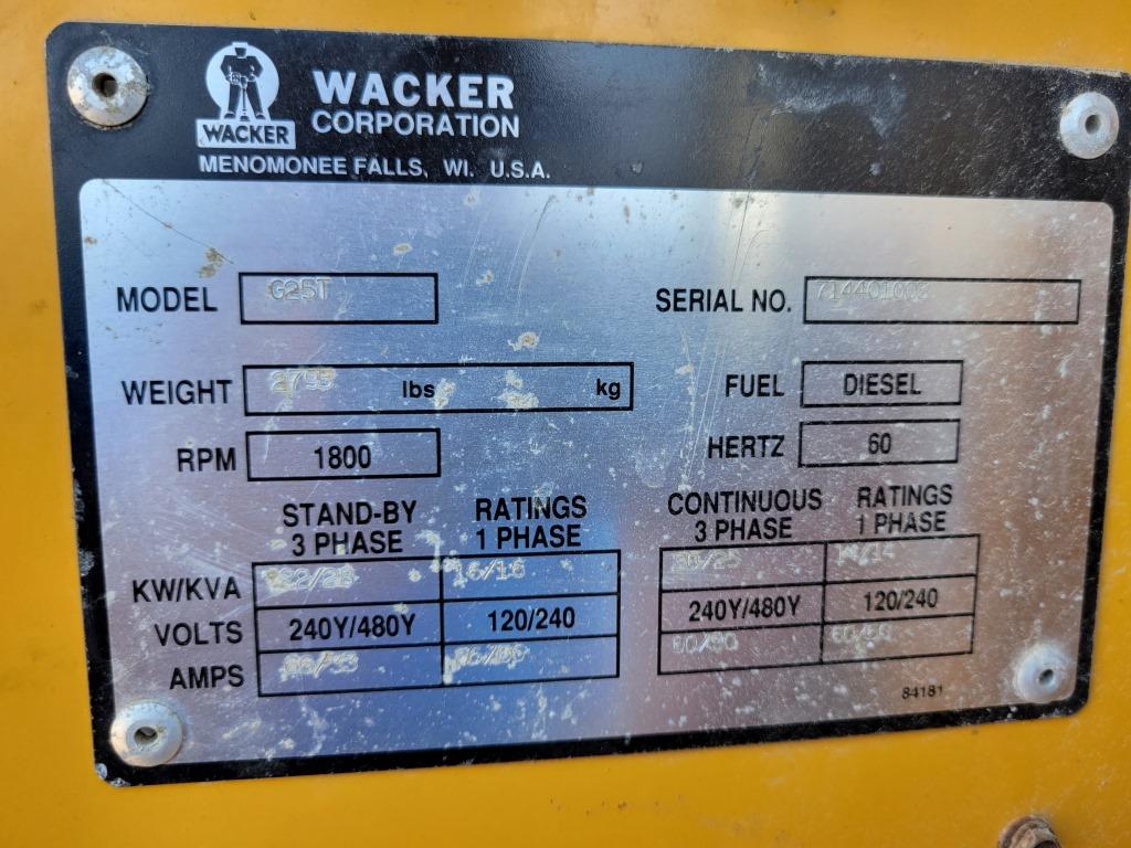 Wacker G25t Towable Generator
