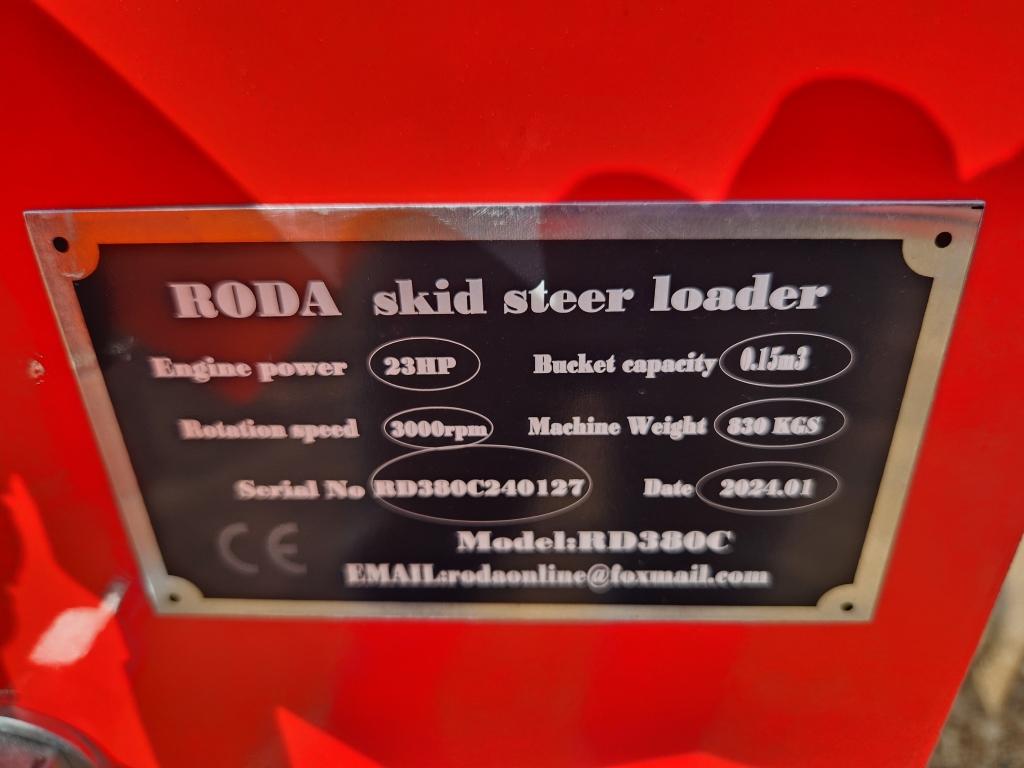 2024 Unused Roda Rd380c Mini Skid Steer