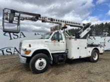 1998 Ford F800 T40 Cable Placer Bucket Truck