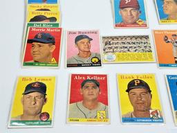 1958 TOPPS  Partial Set, (351 Cards) Range #1 to #495 EX to NM. Includes stars (See Pic list)