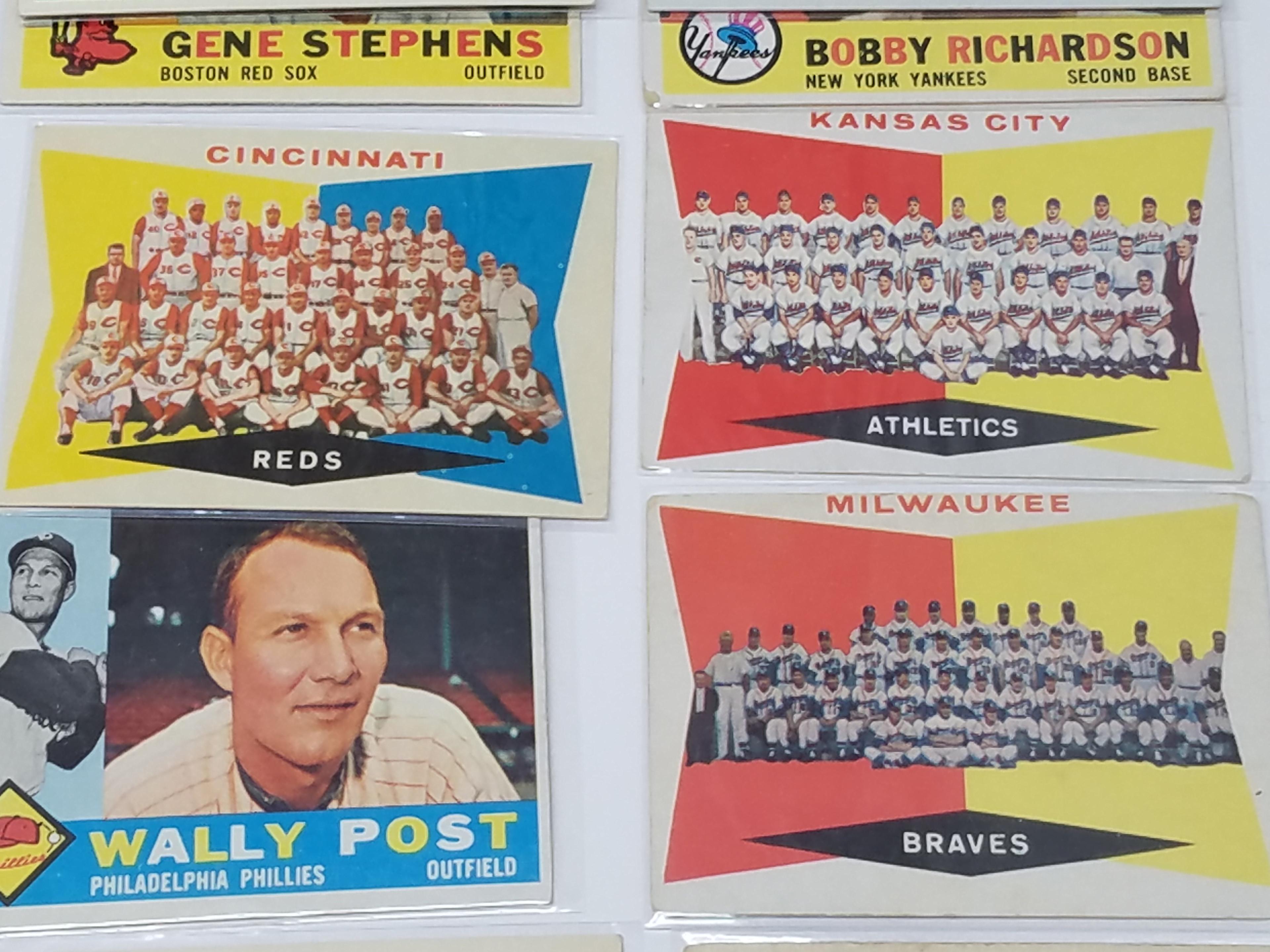 1960 TOPPS Partial Set. (453 cards) Range #1 to 572. EX to MT. agv is Near Mint. GREAT LOT. Includes