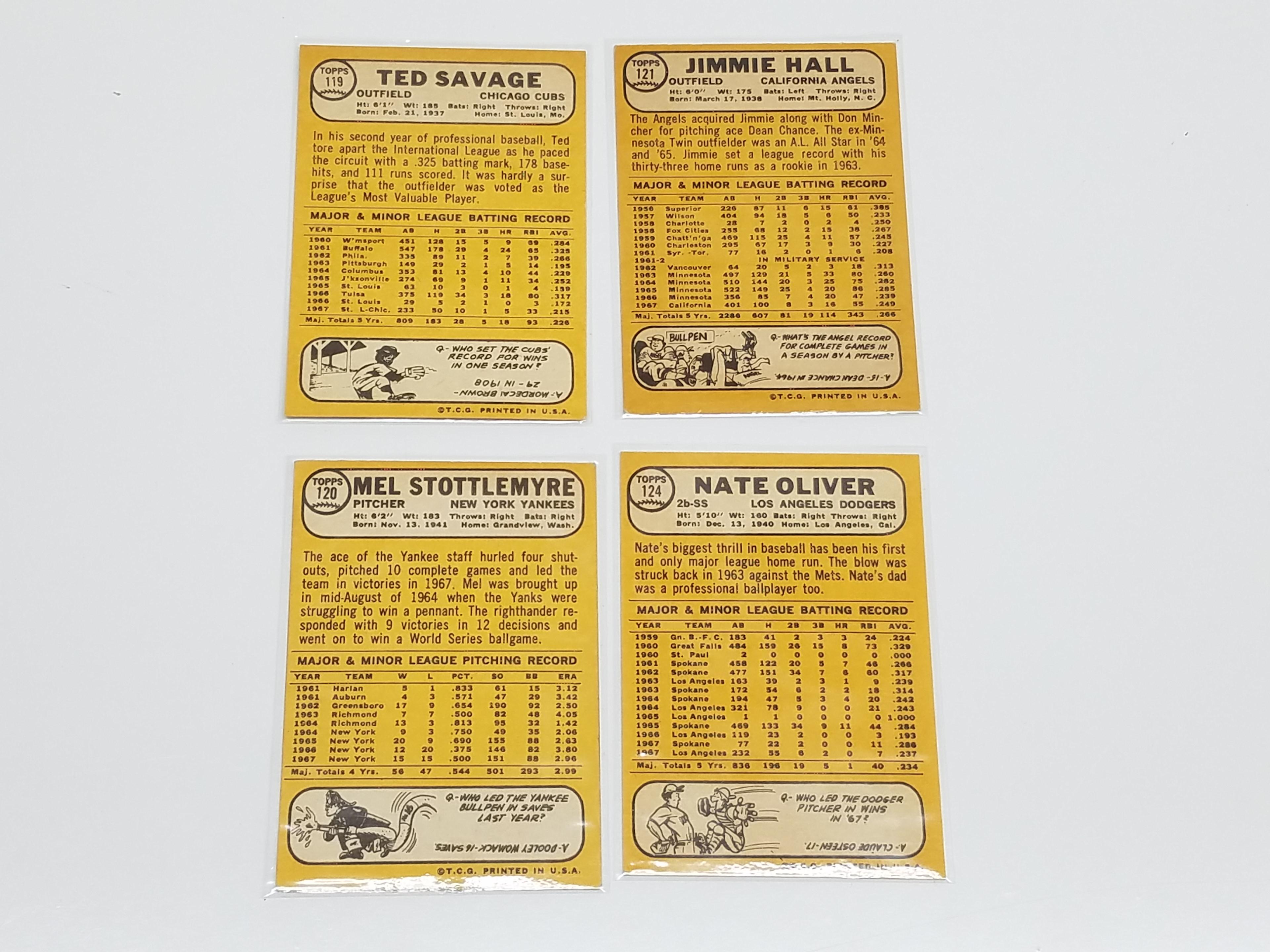 lot of (500)+- 1968 TOPPS baseball cards, some dups, range #115-598, (128 High Series cards) NM to M