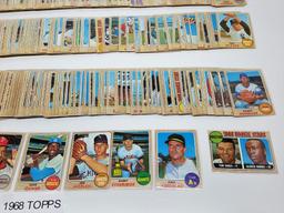 lot of (500)+- 1968 TOPPS baseball cards, some dups, range #115-598, (128 High Series cards) NM to M