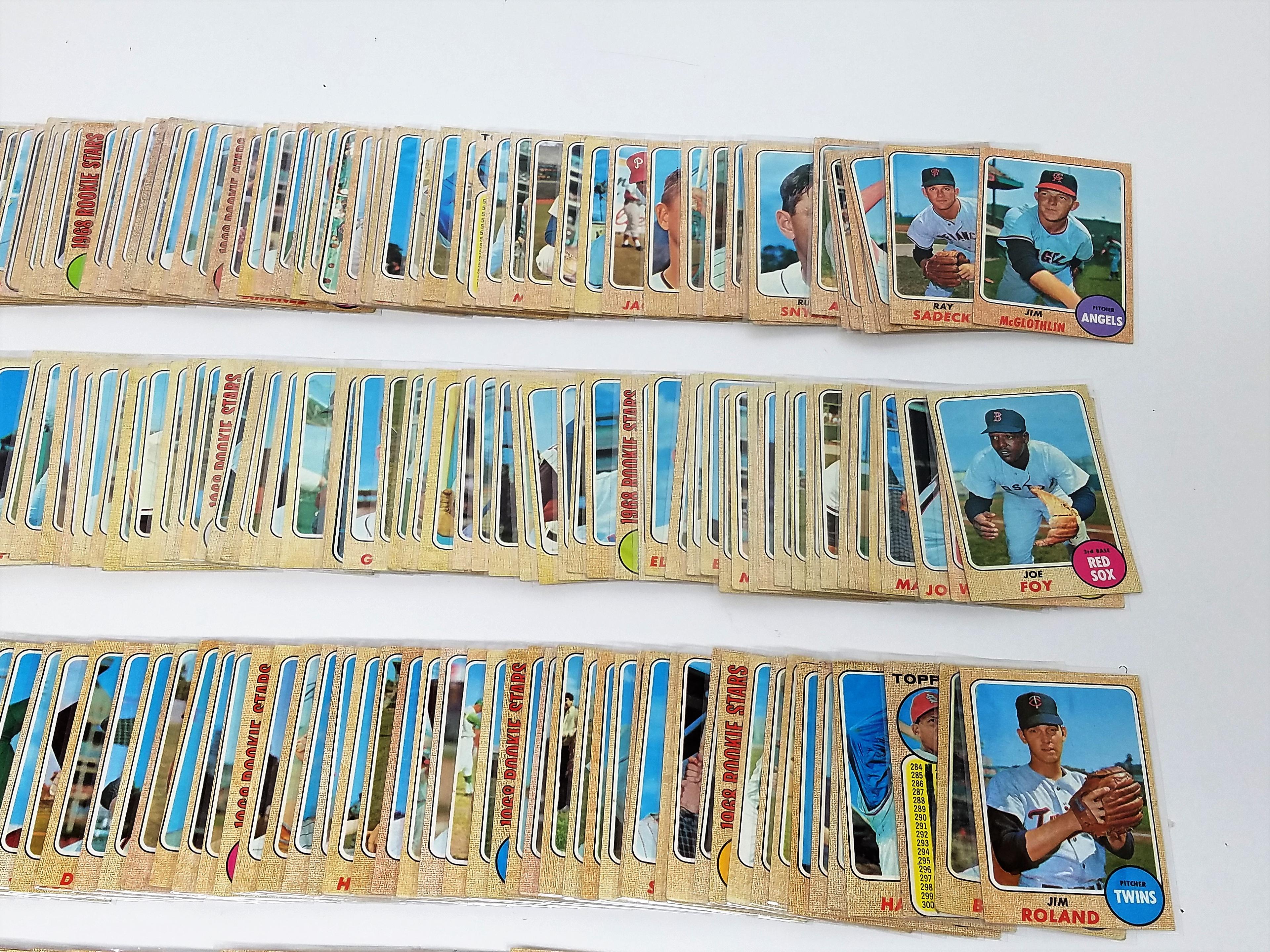 lot of (429) 1968 TOPPS Baseball card Partial Set, no dups, range #115-#598, (126 High number cards)