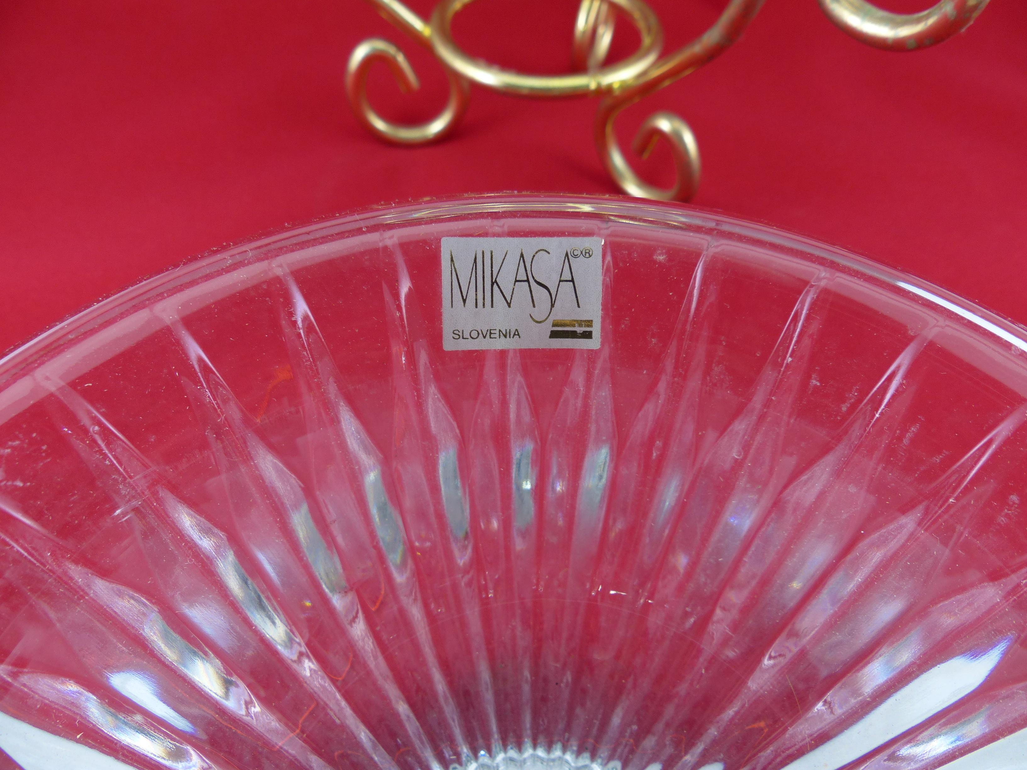 Mikasa Solvenia Home Decore Candy Dish With Metal Stand