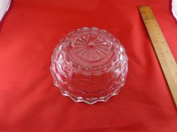 Pyrex Clear Pie Dish, Large Candy Dish clear glass, Star Candy Dish, Clear Glass Bowl