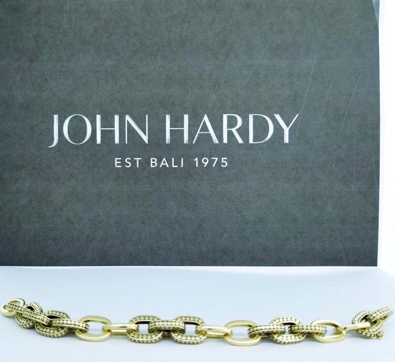 New John Hardy Dot 18K Yellow Gold Link Bracelet