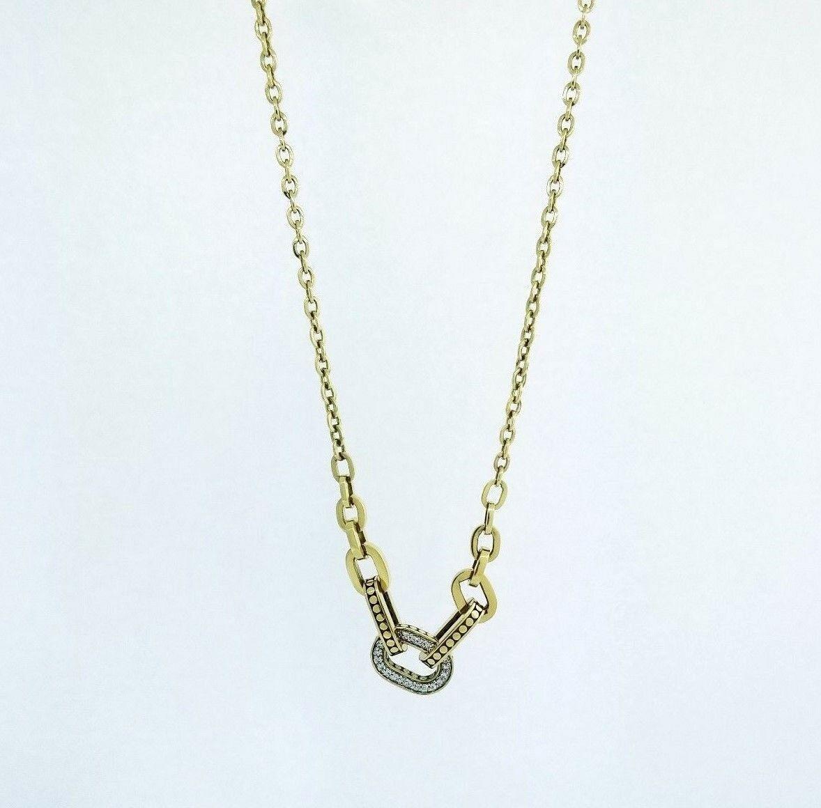 John Hardy Dot 18K Gold Necklace with Diamonds