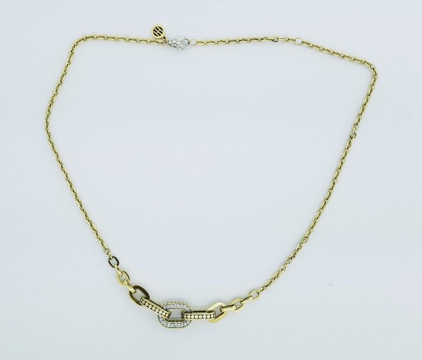 John Hardy Dot 18K Gold Necklace with Diamonds