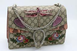 Gucci Sequins Dragonfly and Heart Embroidered Dionysus