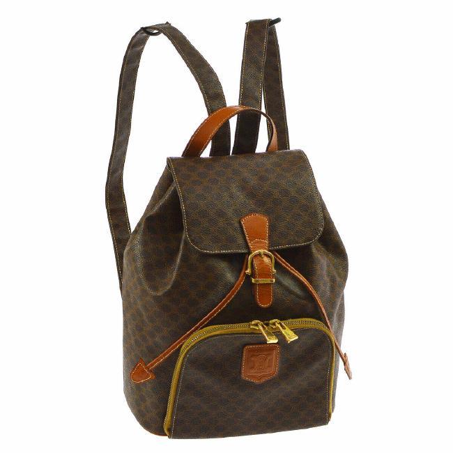 Vintage Celine Macadam Backpack: Brown