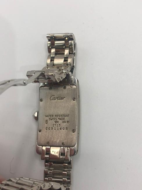 Cartier Tank Americaine 18kt White Gold Diamond Ladies