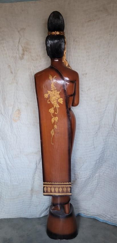 65" H Wooden Statue