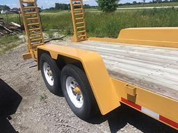 2003 B&B Heavy Duty 18ft Bumper Pull Trailer, Fold Up Ramps, 80in Width