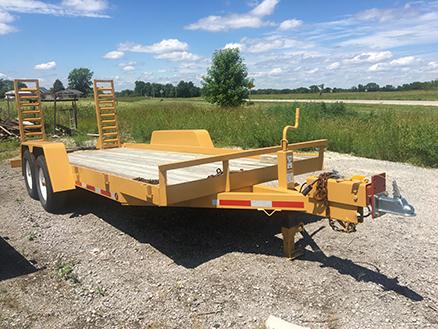 2003 B&B Heavy Duty 18ft Bumper Pull Trailer, Fold Up Ramps, 80in Width