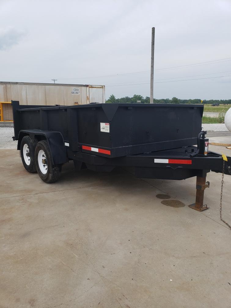 2003 B&B 12ft Dump Trailer, 80in Wide, 3 Way Gate, (2) 7000 lb Axels