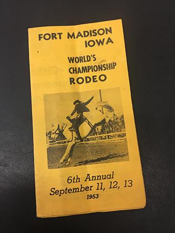 1953 6th Annual Fort Madison, Iowa Rodeo Poster, Excellent Condition