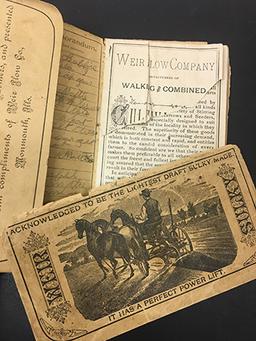 1881 Weir Plow Co Catalogue Monmouth IL, Few Torn Pages, 1 Partial Page, Several Pictures,