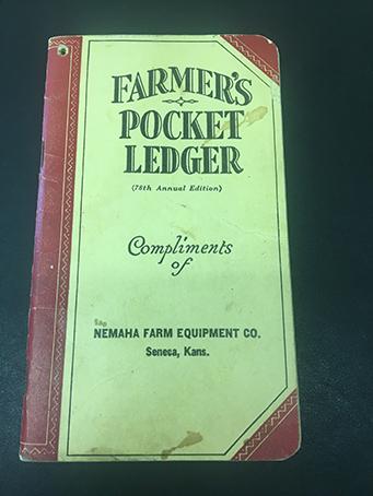 1944-45 Nemaha Farm Equipment Co Seneca, Kans., 4 Pages of Notes, Overall Good Condition