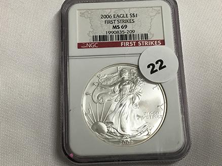 NGC Graded MS 69 2006 American Silver Eagle