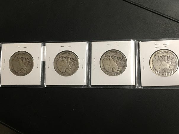 4 Walking Liberty half $ 1939, 40, 41 & 1942