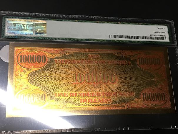 1934 $100,000 Gold Certificate PMG 70