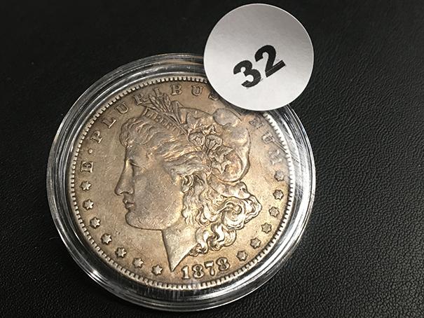 1878 Morgan silver dollar Fine