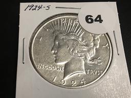 1924-S Peace dollar