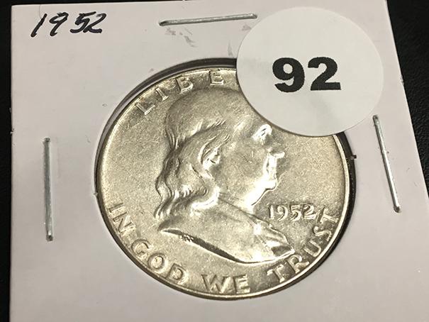 1952 Franklin half dollar AU