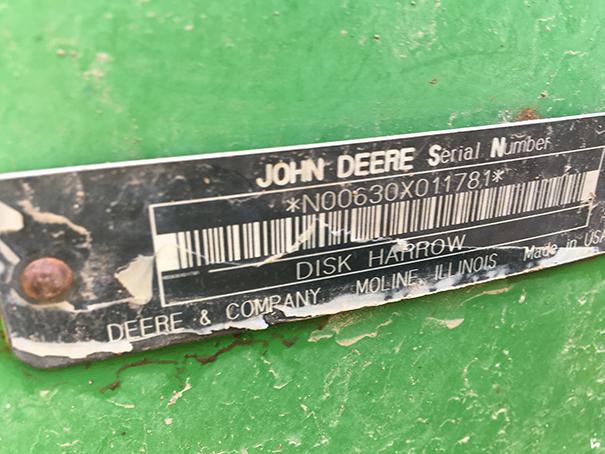 JD 630 27 1/2' Hyd. wing fold disk