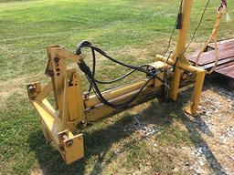 Heavy duty Danuser 3pt. mounted I beam hyd. log splitter, stand offs, log lift.