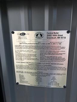 2014 Classic Central Boiler CL-5036 outside wood furnace, sells with heat exchanger, used 5 seasons.
