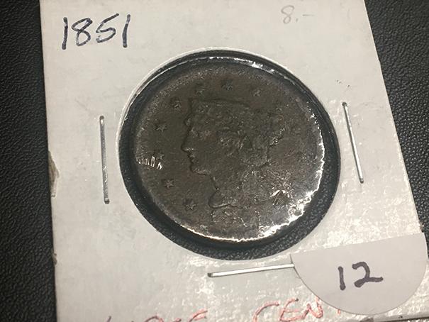 1851 Braided Hair Large Cent