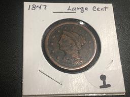 1847 Braided Hair Large Cent