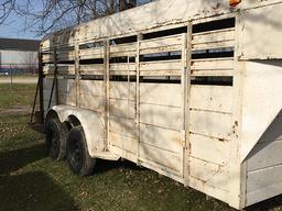 1995 Delta 20ft-16ft Floor Gooseneck Livestock Trailer, New Floor & Subfloor, 700-15LT Tires