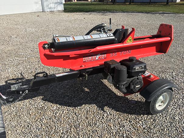 Country Tuff 35 ton horizontal & vertical gas powered log splitter, used little