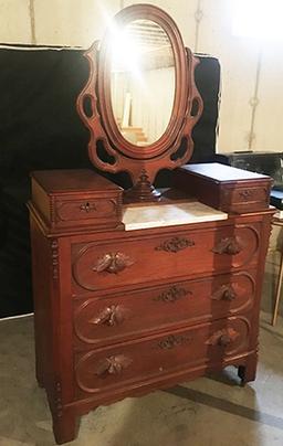 Victorian Dresser, Wishbone Mirror, Fruit Pulls