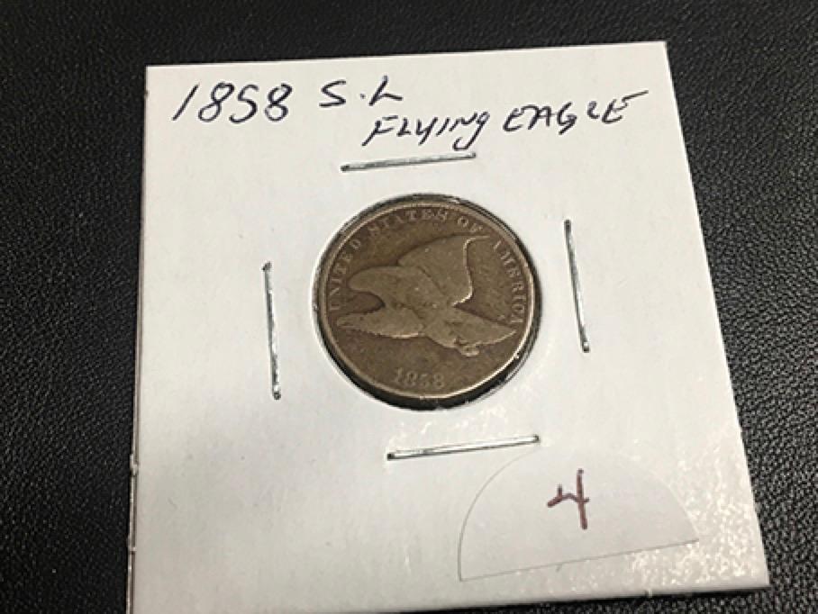 1858 Flying Eagle cent SM LETTER