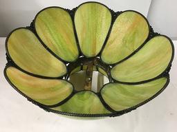 PICK UP ONLY -  18 1/2 in Slag Glass shade, Good Condition