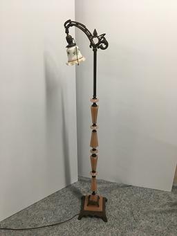 PICK UP ONLY -  58 1/2 in tall Akro Agate Art Deco floor lamp