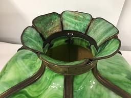 PICK UP ONLY -  23 in Slag Glass lamp shade, Good Condition