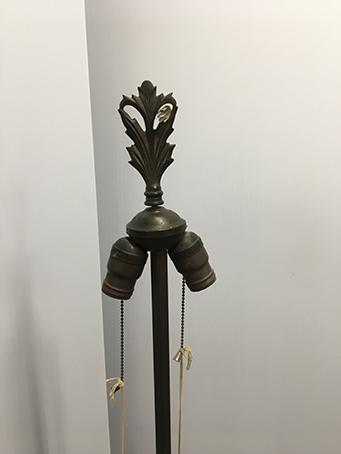 PICK UP ONLY -  64 1/2 in tall Akro Agate Art Deco floor lamp