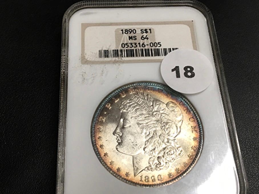 1890 Morgan Dollar NGC MS64